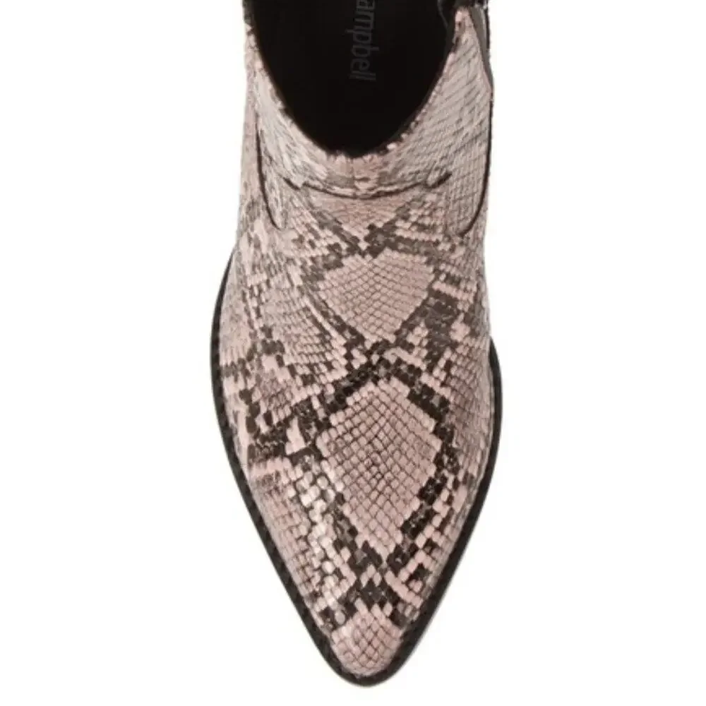 Jeffrey Campbell Kelam Western Bootie Pink Snake - Picture 9 of 10